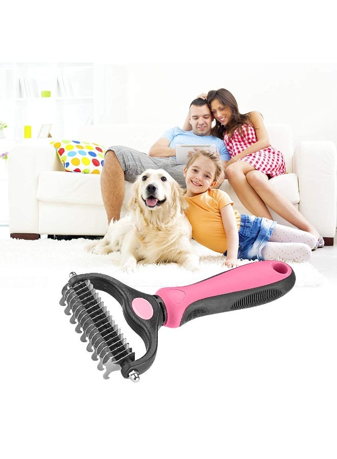 Pet Grooming Rake - Double-Sided Deshedding Dematting Tool, Undercoat Rake for Dogs & Cats, Extra-Wide Dog Grooming Brush & Deshedder Comb for Long Hair, Reduces Shedding 95% - Image 4